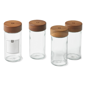 Glass Spice Jars - Set of 4