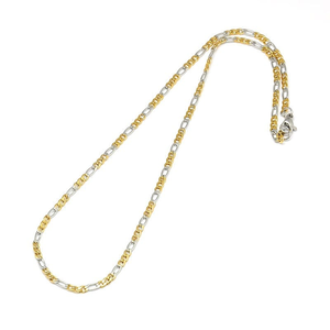 Shinning Gold Silver Toned Necklace - Stainless Steel